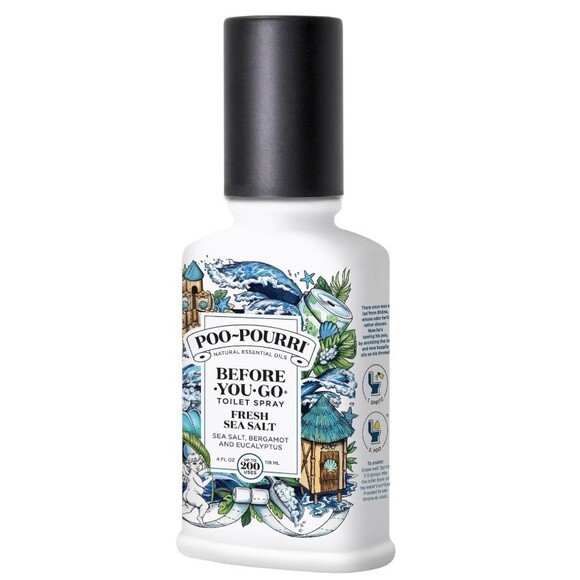 Poo-Pourri Before-You-Go Toilet Spray, Fresh Sea Salt, 4 Fl Oz - Sea Salt -New - Picture 2 of 2